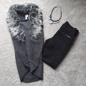 Faux fur vest